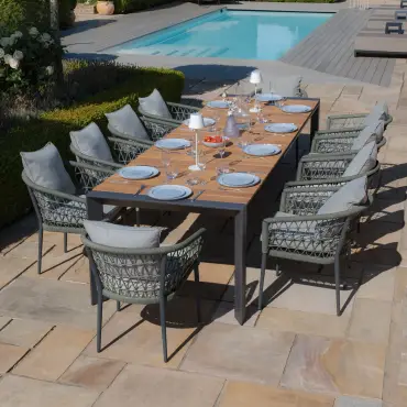 Monaco 10 Seat Jakarta Teak Extending Dining Set