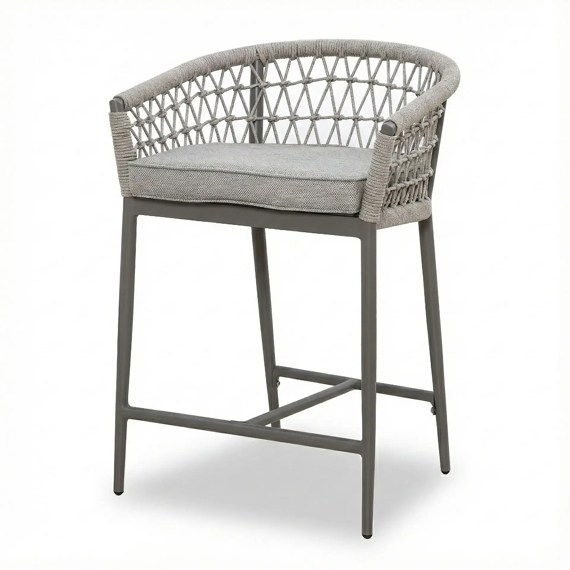 Monaco Rope Weave 6 Seat Rectangular Bar Set