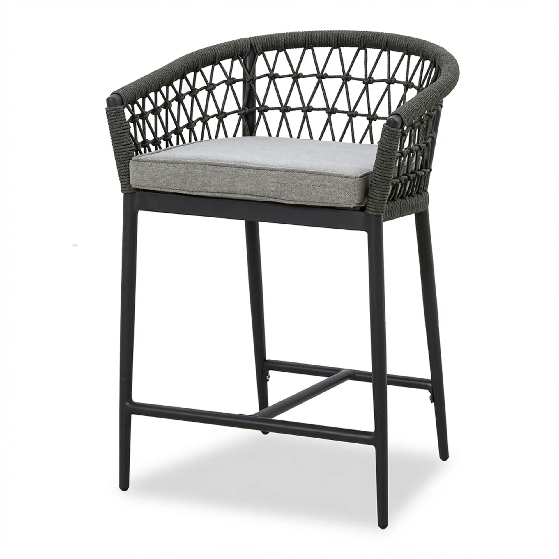 Monaco Rope Weave 6 Seat Rectangular Bar Set