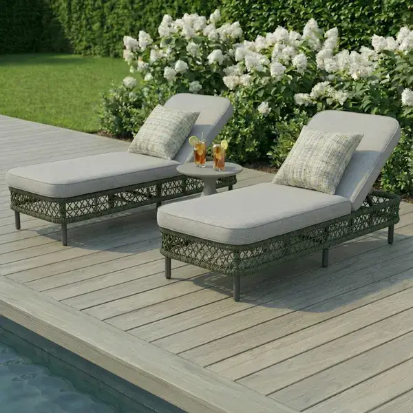Monaco Rope Weave Sunlounger Set