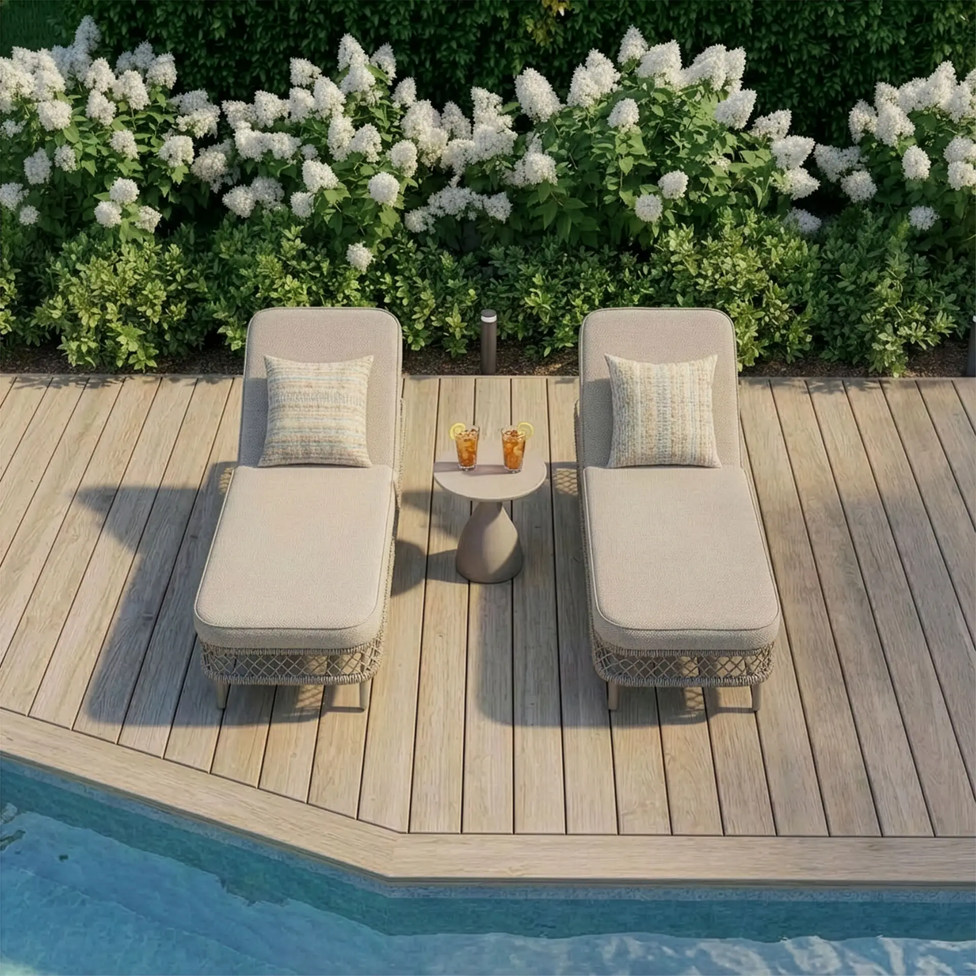 Monaco Rope Weave Sunlounger Set