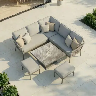 Monaco Rope Weave Small Corner Dining Set