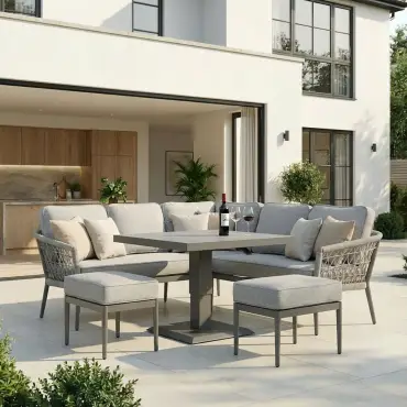 Monaco Rope Weave Small Corner Dining Set