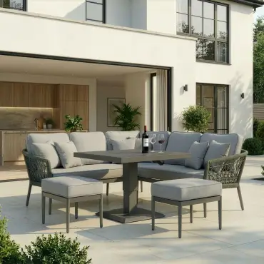 Monaco Rope Weave Small Corner Dining Set