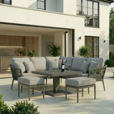Monaco Rope Weave Small Corner Dining Set