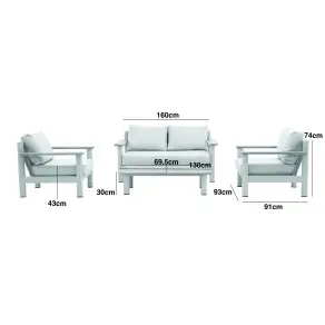 Sicily Rope Weave 2 Seat Sofa & 2 Armchairs