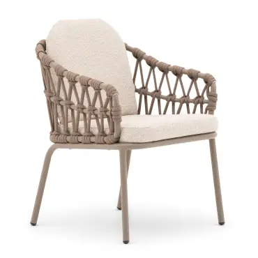 Sicily Open Rope Weave 8 Seat Rectangular Dining Set