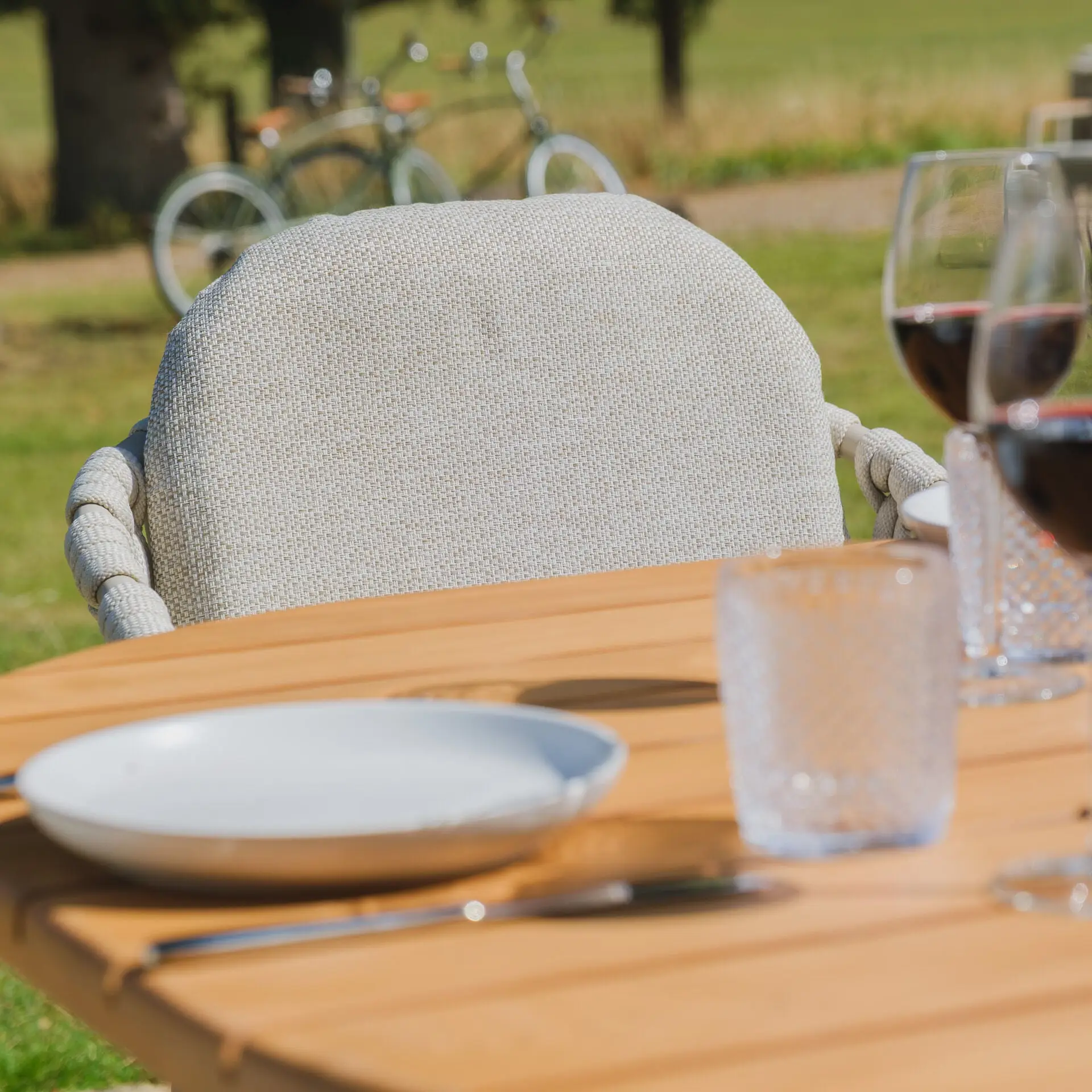Sicily Open Rope Weave 8 Seat Rectangular Dining Set