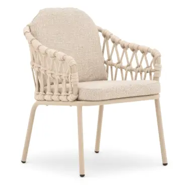 Sicily Open Rope Weave 8 Seat Rectangular Dining Set