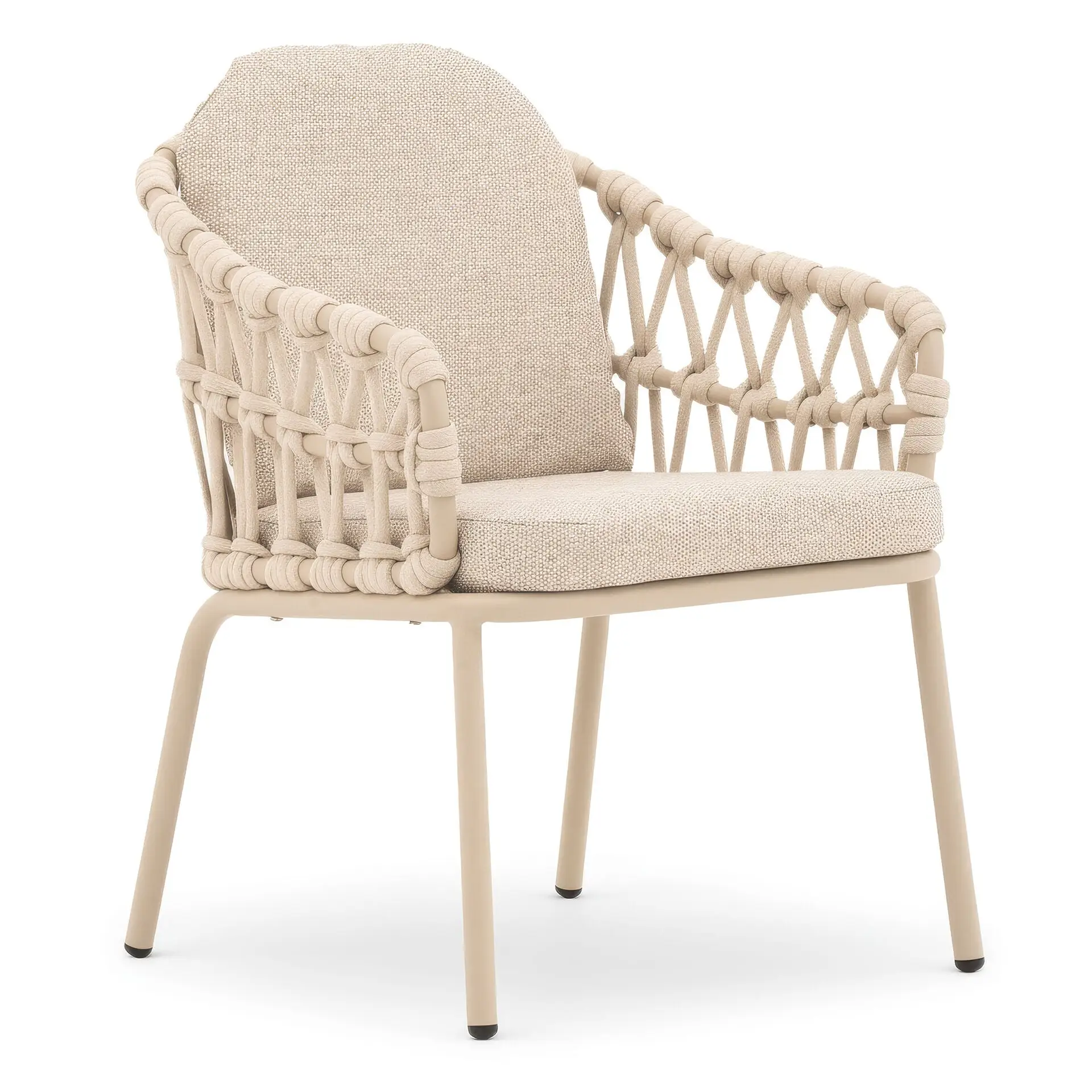 Sicily Open Rope Weave 8 Seat Rectangular Dining Set