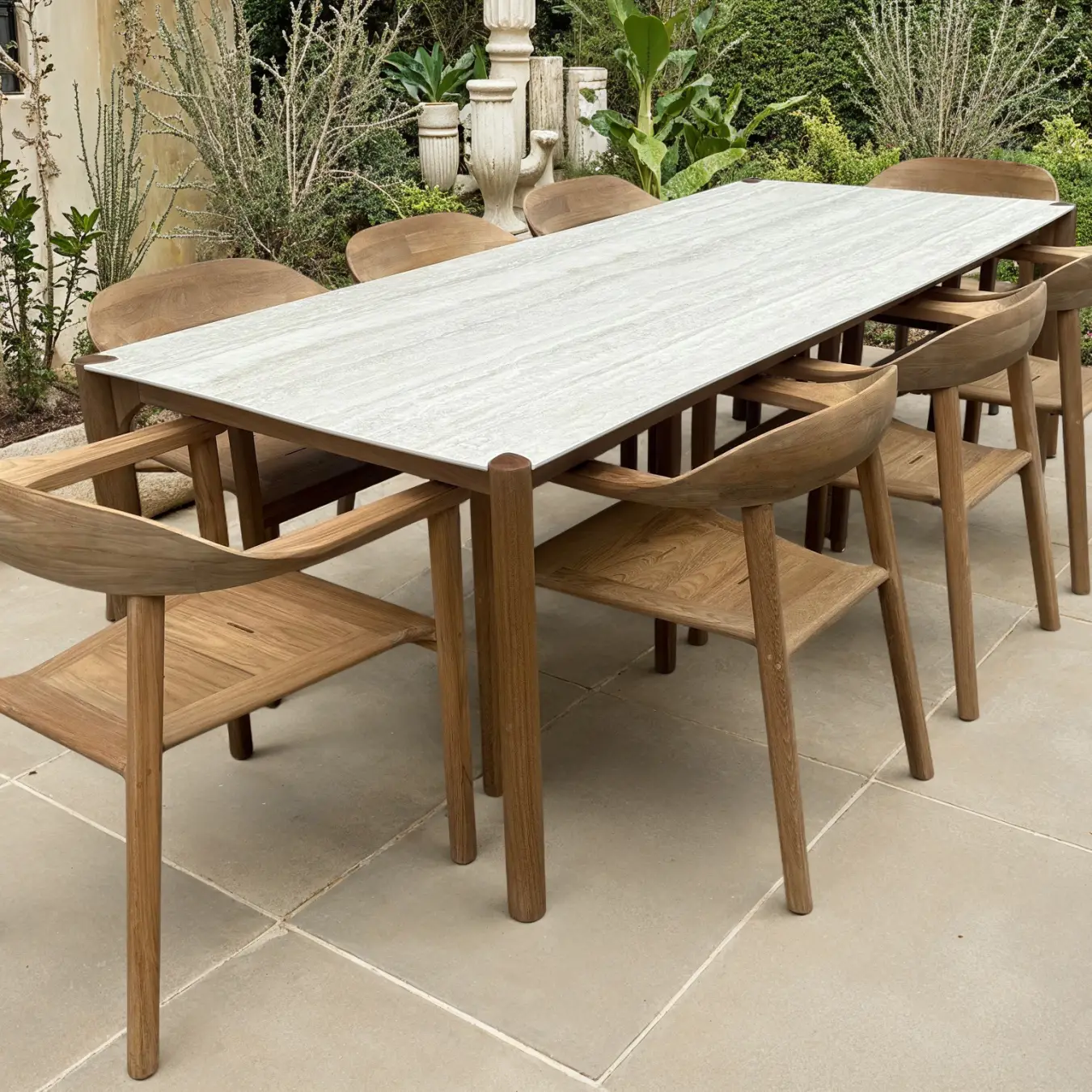 Veluta Curve Teak Dining Set 2.4m - Teak Certified