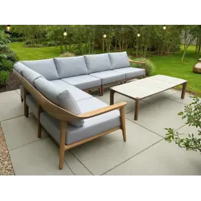 Veluta Curve Corner Unit - Teak Certified