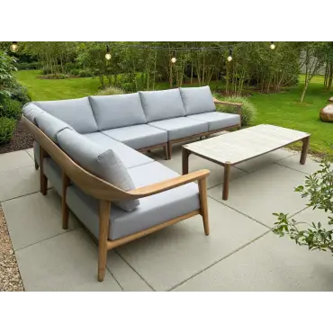 Veluta Curve Corner Unit - Teak Certified