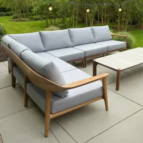 Veluta Curve Corner Unit - Teak Certified