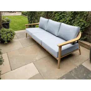 Veluta Curve 3 Seater Sofa - Teak Certified