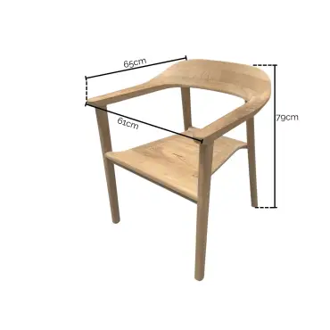 Veluta Curve Stacking Dining Chair Teak Certified