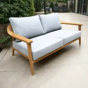 Veluta Curve 2 Seater Sofa - Teak Certified