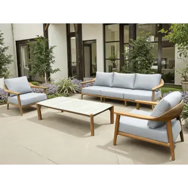 Veluta Curve 3 Seater Sofa suite - Teak Certified