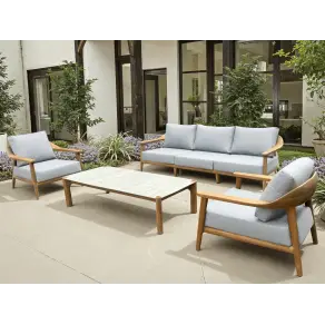 Veluta Curve 3 Seater Sofa suite - Teak Certified