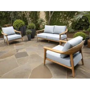 Veluta Curve 2 Seater Sofa suite - Teak Certified