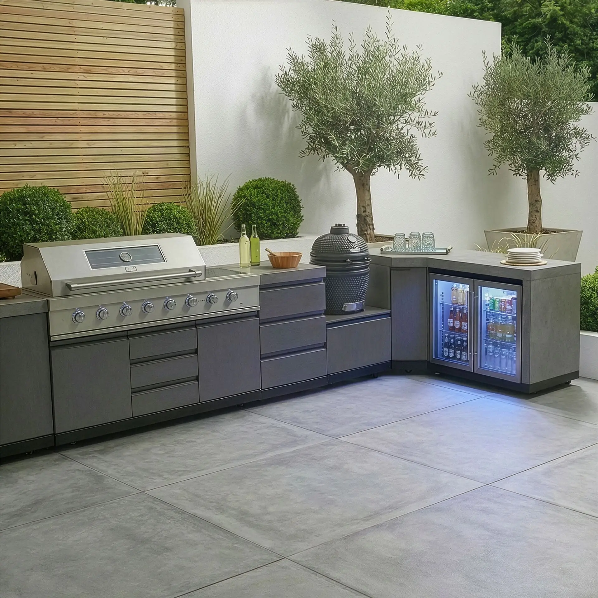 Ember Large U Shape Outdoor Kitchen Complete Set