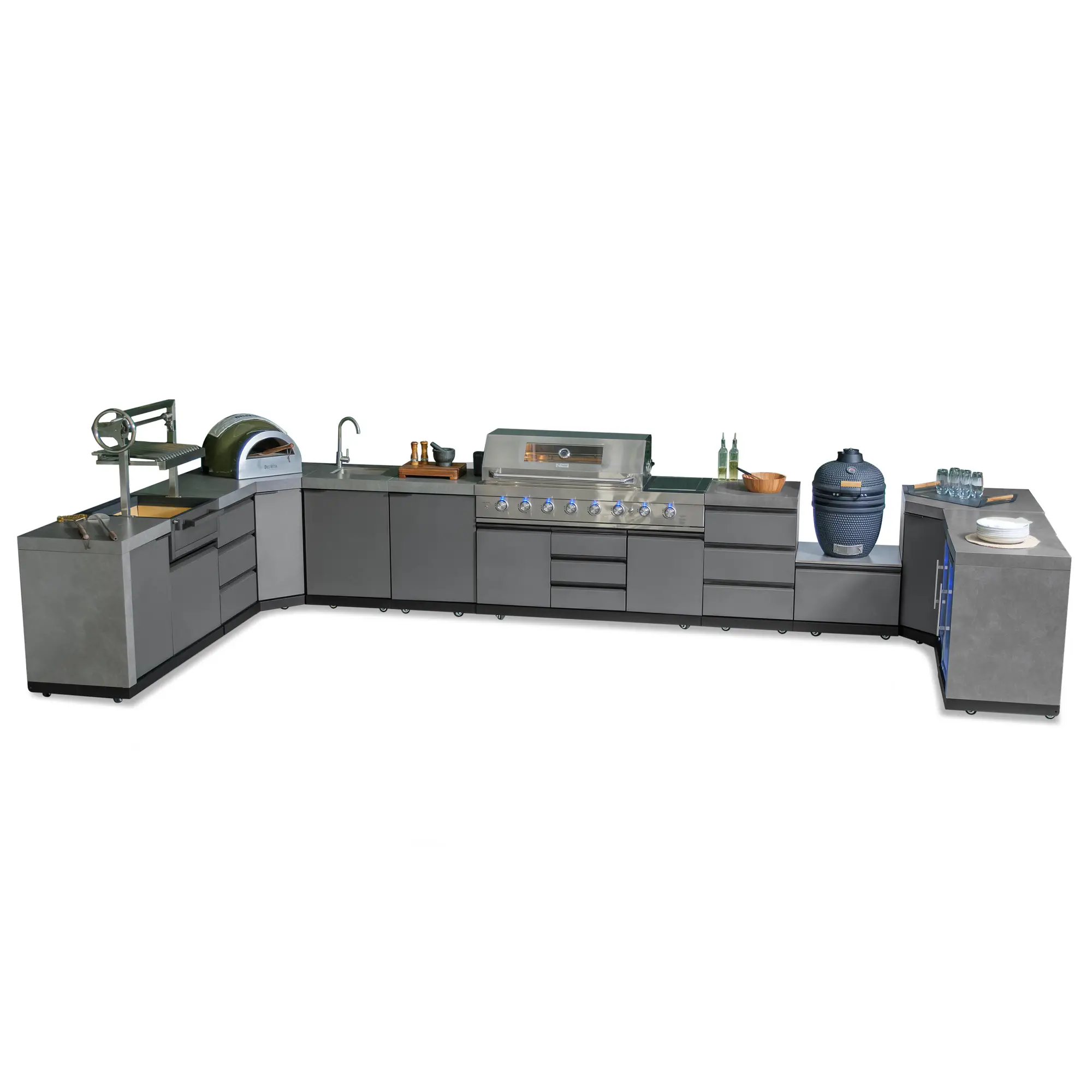 Ember Large U Shape Outdoor Kitchen Complete Set