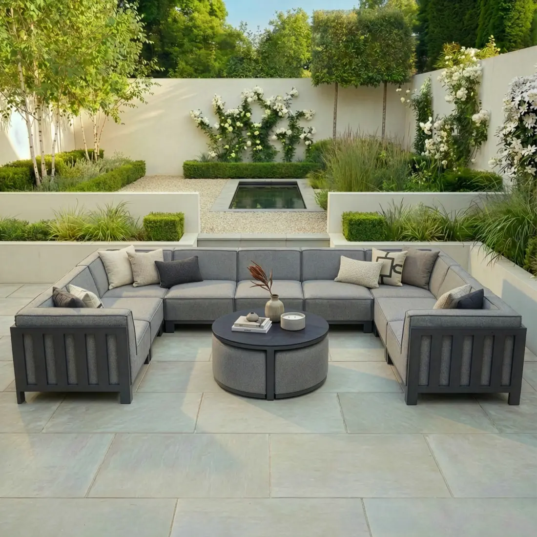 Ibiza U Shape Sofa Set & round Coffee Table Ibiza U Shape Sofa Set & round Coffee Table