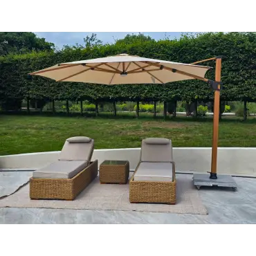 Pisa 3.5M Dia Cantilever Parasol & LED Lights