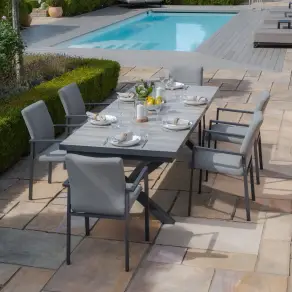 Vienna 6-10 Seat Extending Rectangular Dining Set