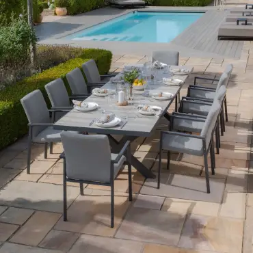 Vienna 6-10 Seat Extending Rectangular Dining Set