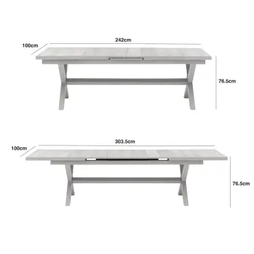 Vienna 6-10 Seat Extending Rectangular Dining Set