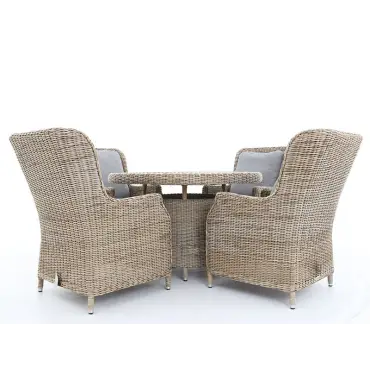 Dining Armchair Round 4-Seater Set