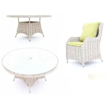 Dining Armchair Round 4-Seater Set