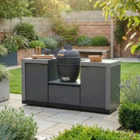 Ember Small Linear Kamado Set with 18 inch Kamado
