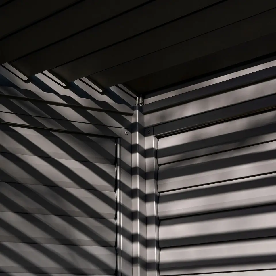 Titan Aluminium Shuttered Louvre Side Panels Set of 3 - 1m