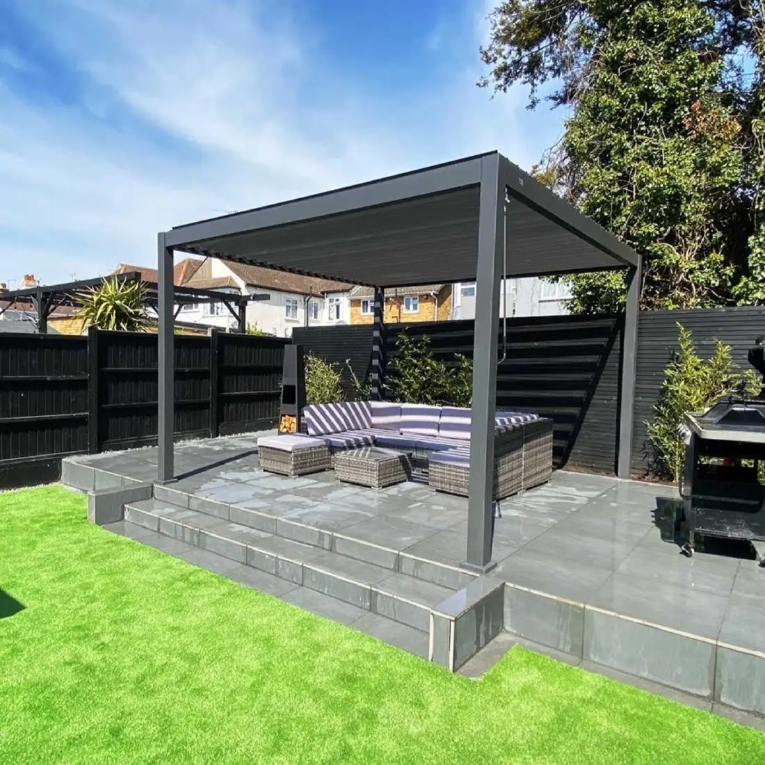 Titan 3.6m Square Aluminium Pergola