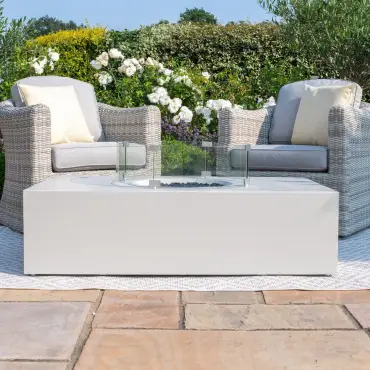 Gas Fire Pit Coffee Table Rectangular