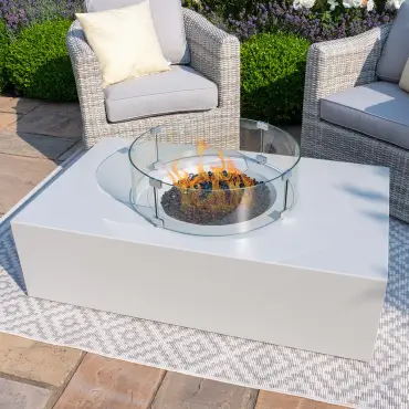 Gas Fire Pit Coffee Table Rectangular
