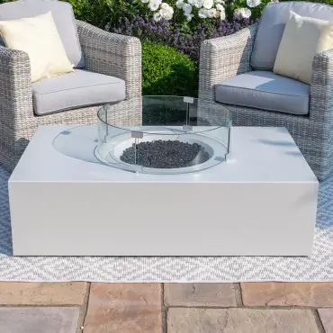 Gas Fire Pit Coffee Table Rectangular