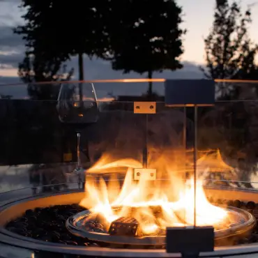 Gas Fire Pit Coffee Table Rectangular