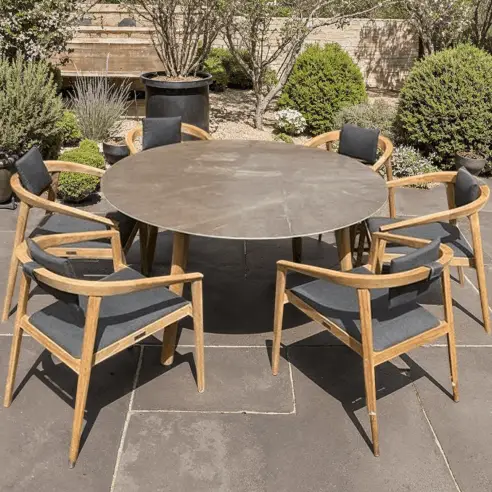 Mustique 6 Chair Round Set - Certified Mustique 6 Chair Round Set - Certified