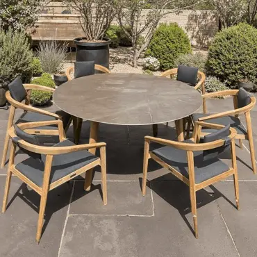Mustique 6 Chair Round Set - Certified