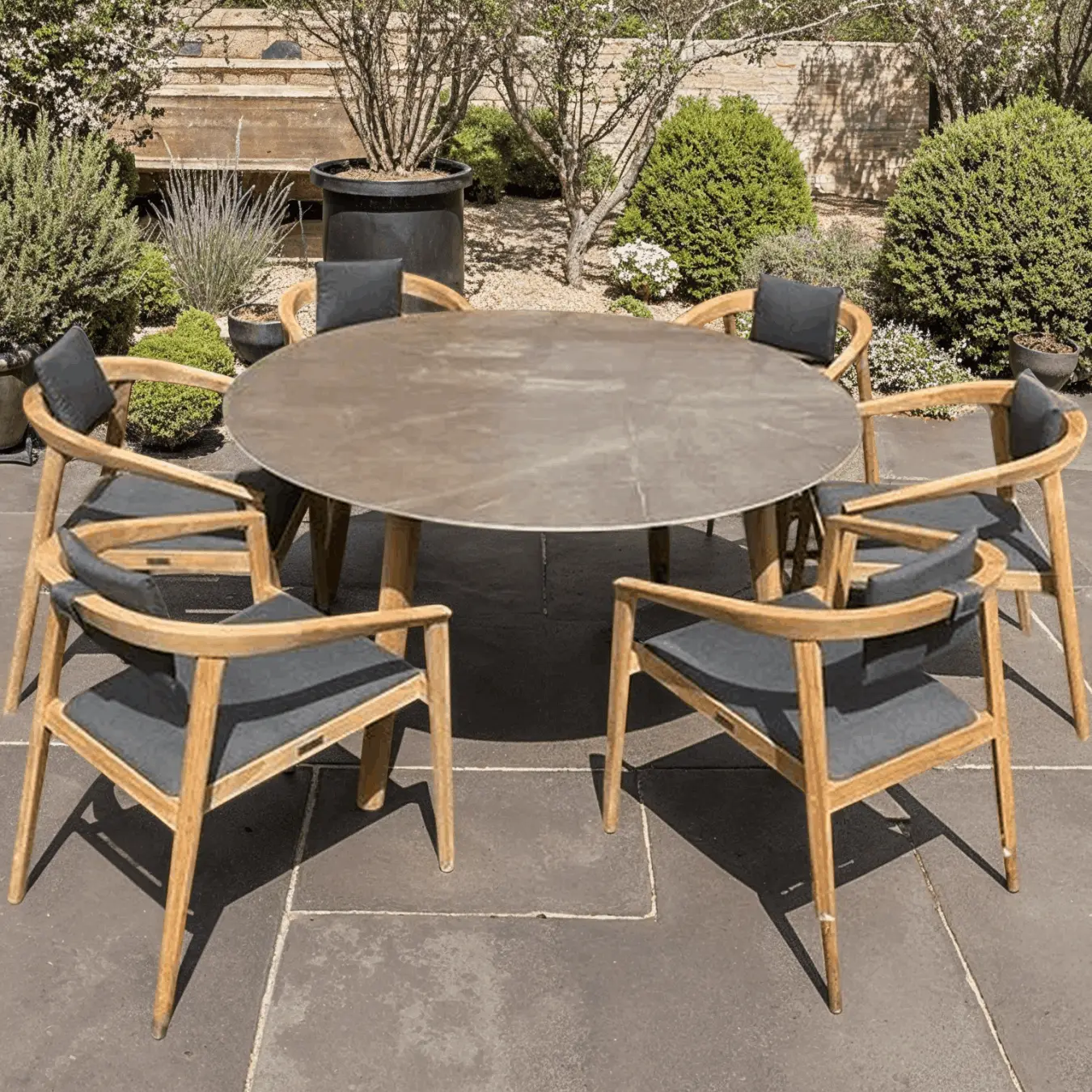 Mustique 6 Chair Round Set - Certified