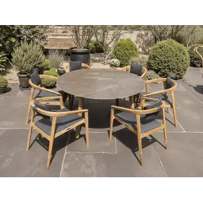Mustique 6 Chair Round Set - Certified