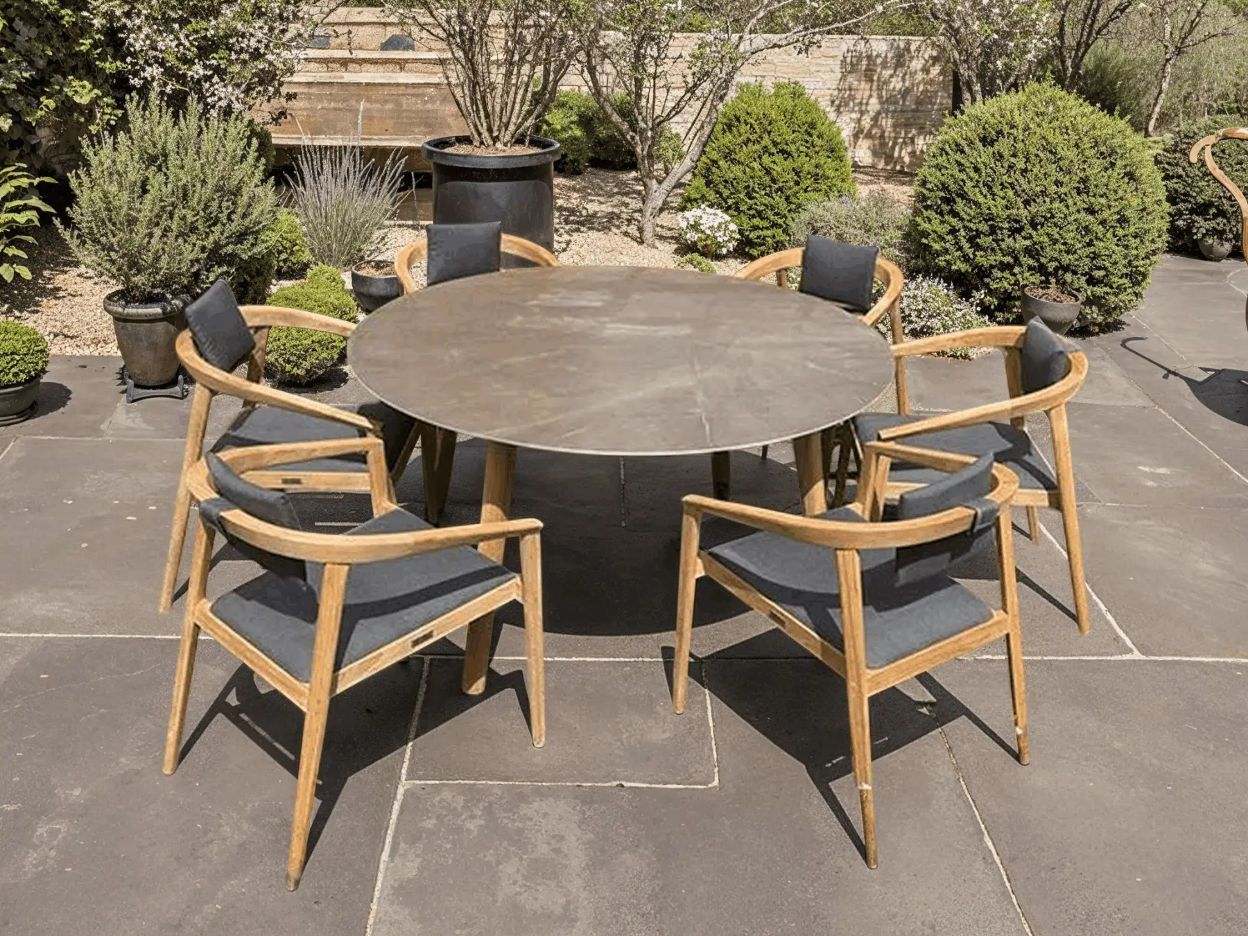 Mustique 6 Chair Round Set - Certified