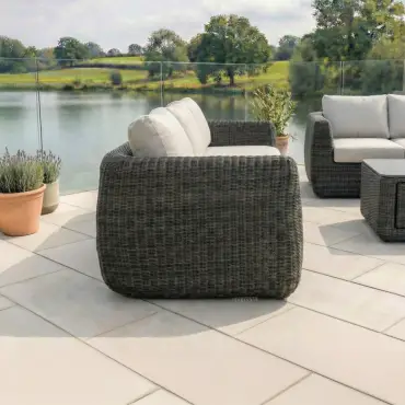 Brodie Rattan 3 Seater Sofa Suite Lounging Set