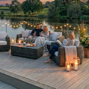Brodie Rattan 3 Seater Sofa Lounging Set