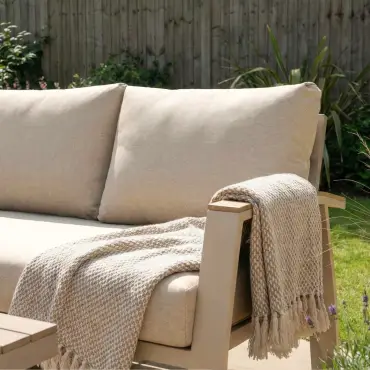 Leah Aluminium 3 Seater Chaise Sofa Lounging Set