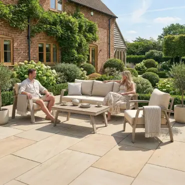 Leah Aluminium 3 Seater Sofa Lounging Set