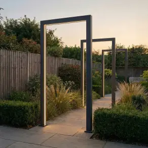Legacy PergolArch Aluminium LED Garden Archway in Grey